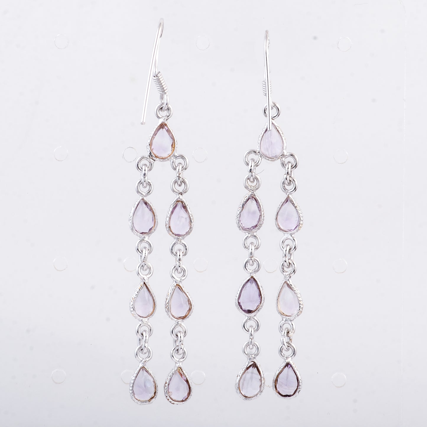 10.25 Ct Amethyst 925 Sterling Silver Earrings