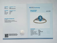 1.26 Ct Oval Natural Aquamarine 14K Gold Ring