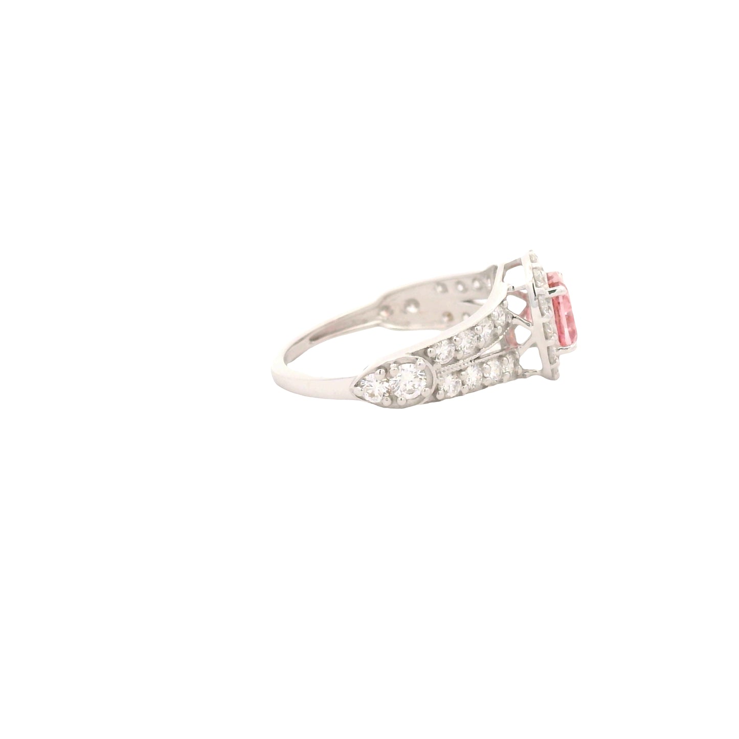 2.02 Carats Pink Lab Grown Diamond 14K Gold Ring