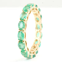 2.4 Carat Oval Mixed Cut Natural Beryl Emerald 14K Gold Ring