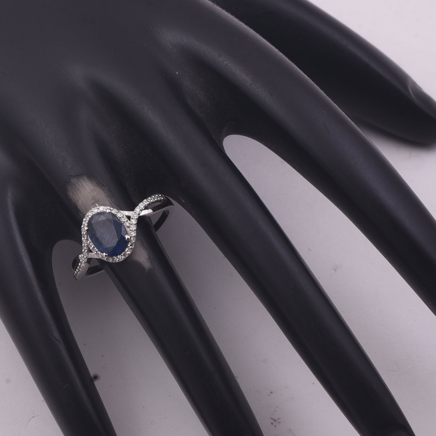 1.28 Ct Oval Mixed Cut Natural Sapphire 950 Platinum Ring