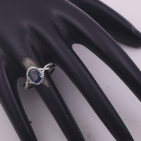 1.28 Ct Oval Mixed Cut Natural Sapphire 950 Platinum Ring