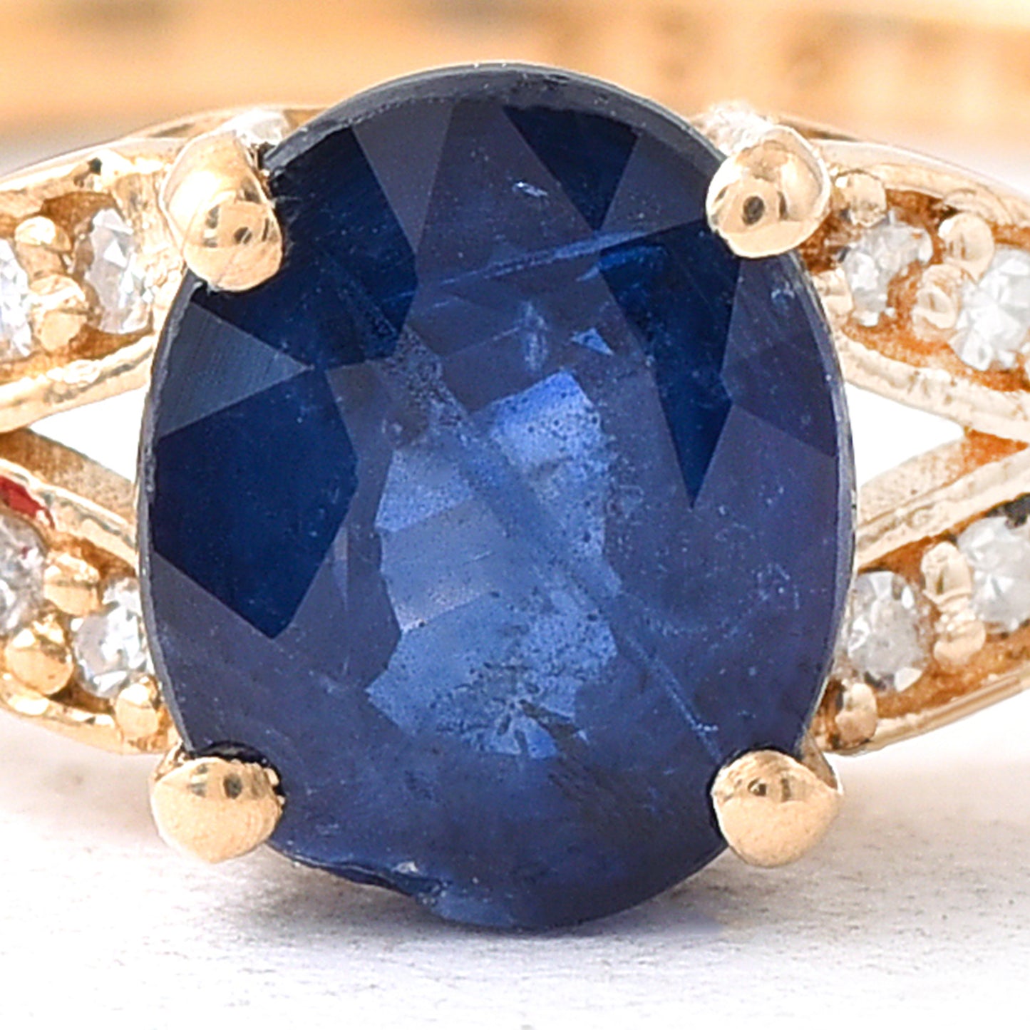 1.14 Ct Oval Sapphire 14K Gold Ring