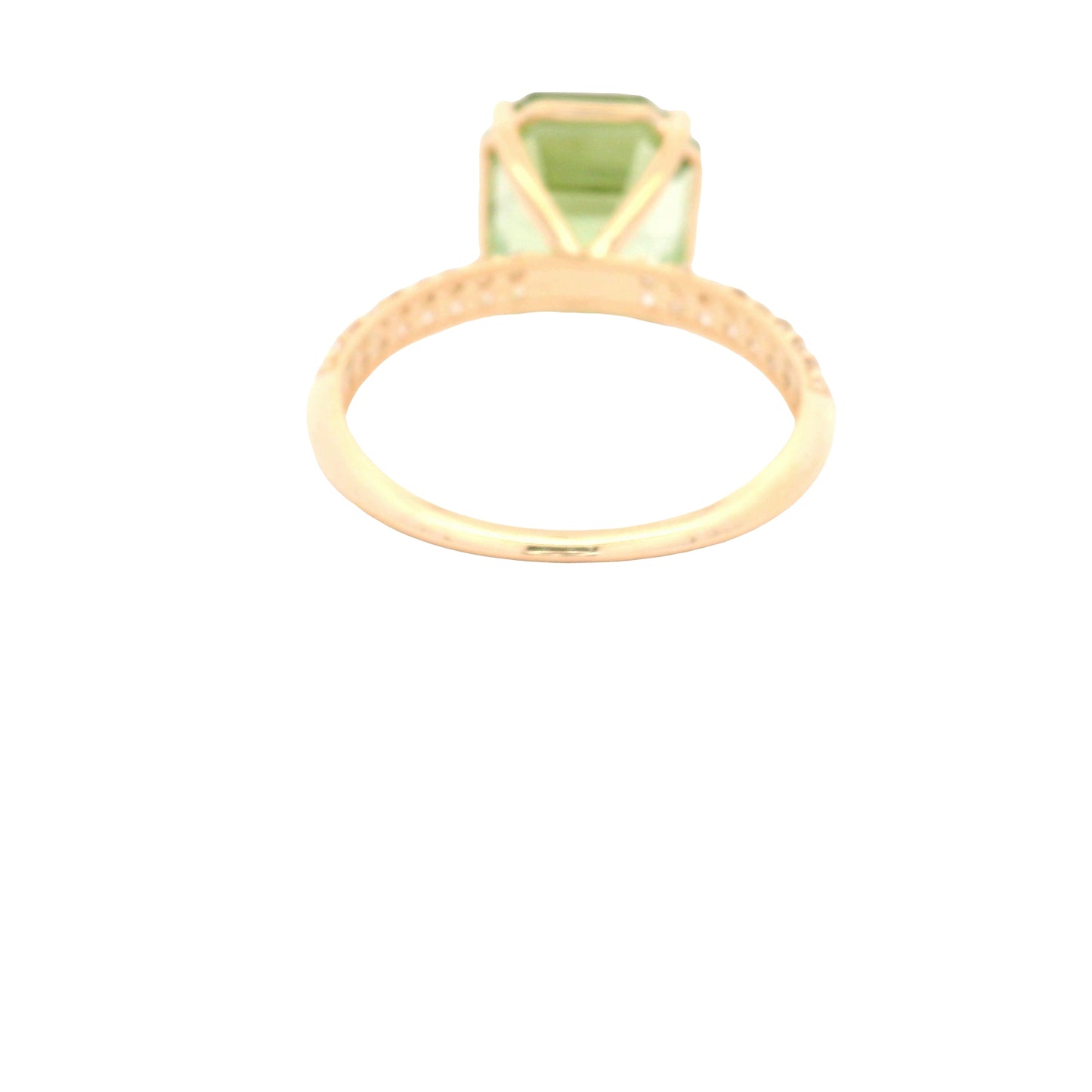 5.73 Ct Octagon Peridot 14K Gold Ring
