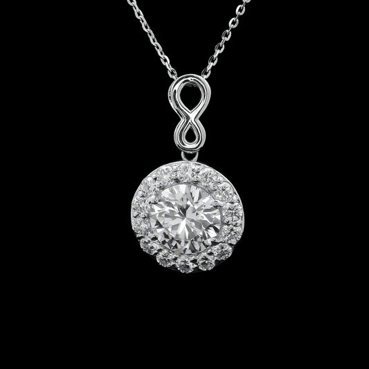 2.00 Carats Lab Grown Diamond 14K Gold Pendant