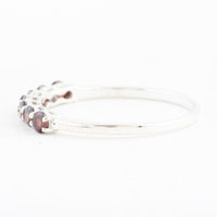 0.70 Ct Round Garnet 925 Sterling Silver Ring
