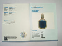 3.86 Ct Octagon Natural Sapphire 14K Gold Pendant