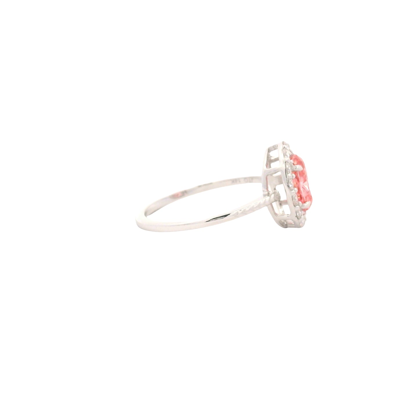 1.45 Carats Pink Lab Grown Diamond 14K Gold Ring