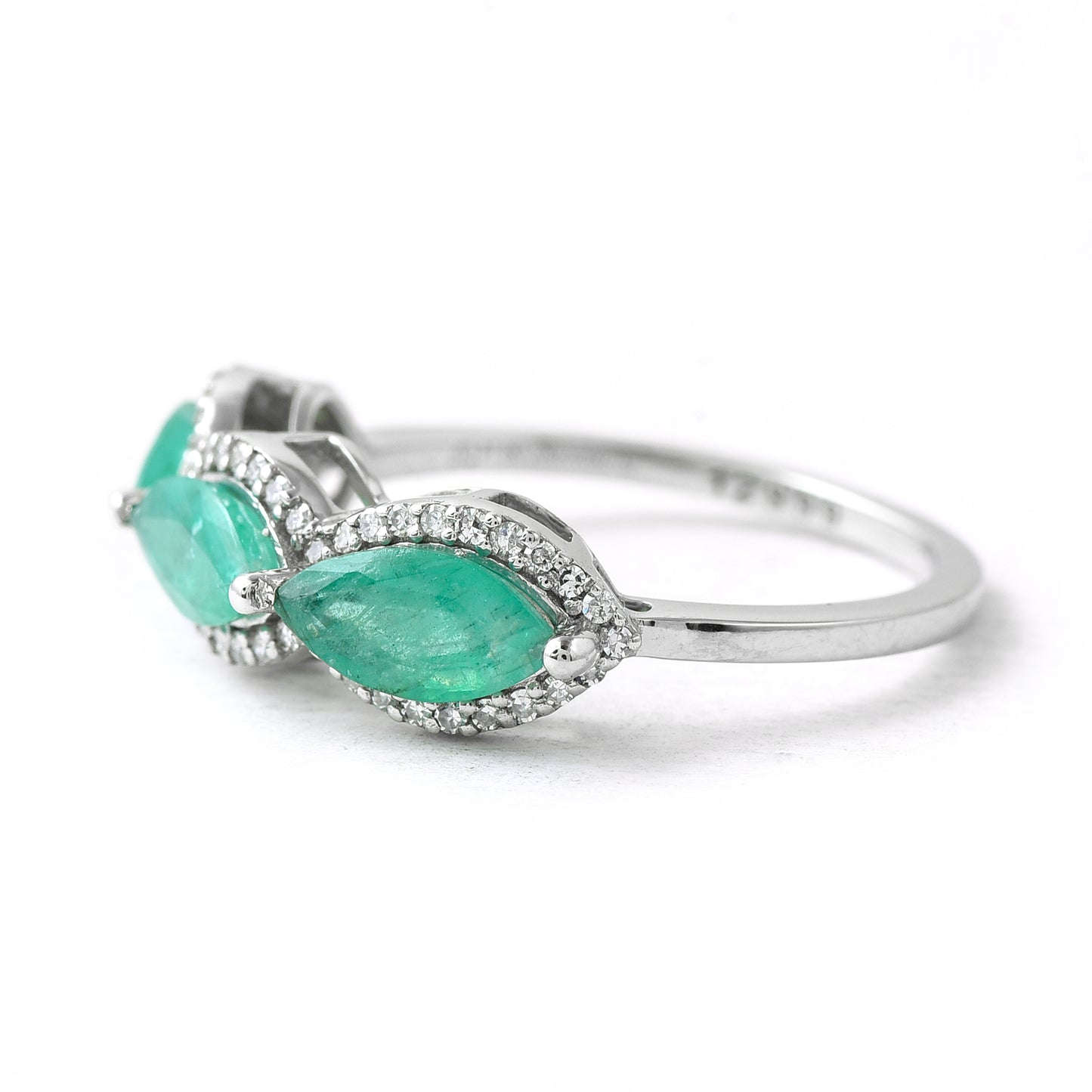 1.60 Ct Marquise Emerald 950 Platinum Ring