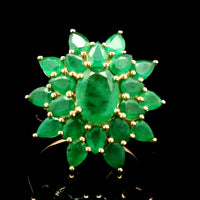 3.99 Ct Oval Emerald 14K Gold Ring