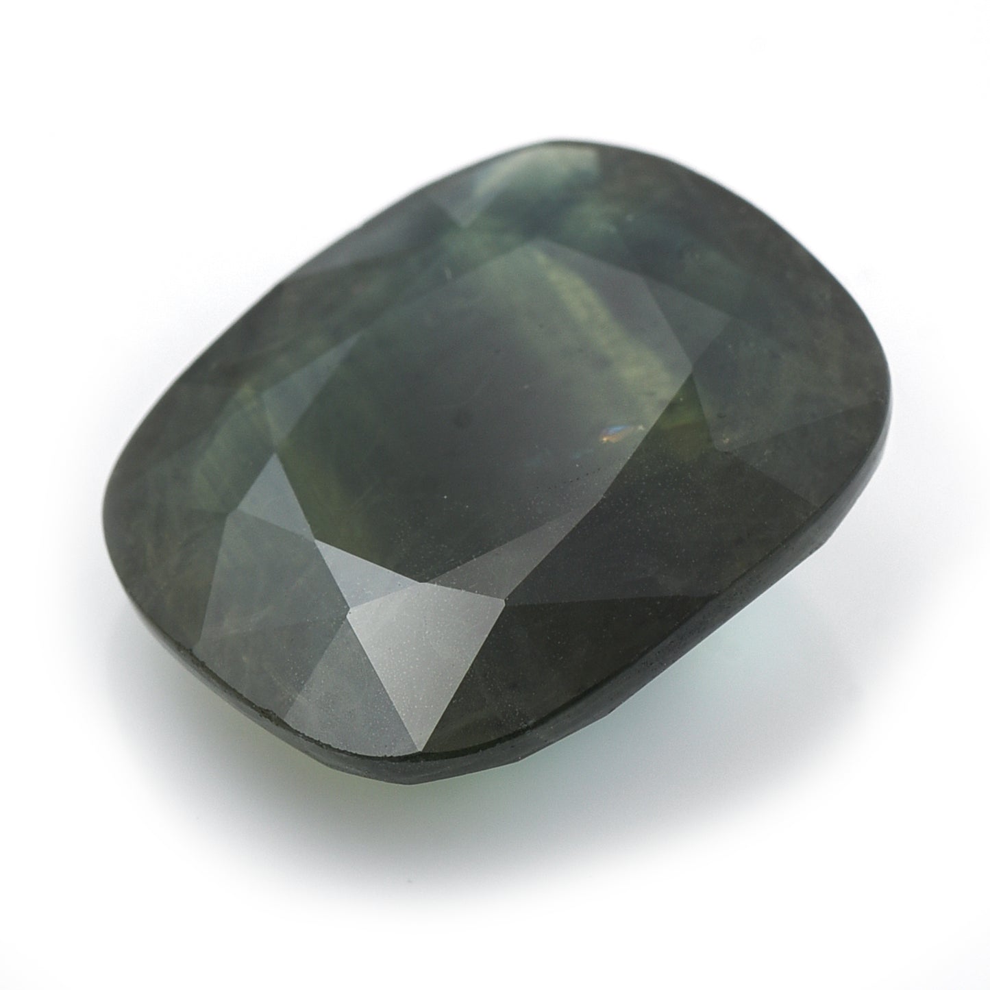 18.56 Natural Corundum Green Sapphire Rectangular Cushion Mixed Cut Gemstone