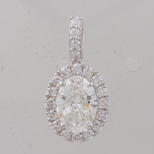 2.30 Carats Lab Grown Diamond 14K Gold Pendant