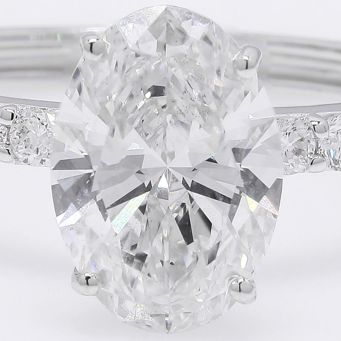 2.17 Ct Oval Brilliant Lab Grown Diamond 14K Gold Ring