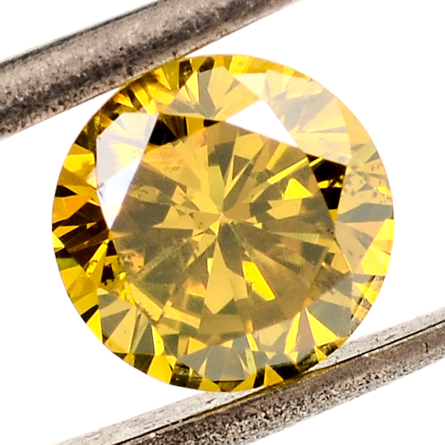 0.87 Yellow Diamond Round Loose Gemstone