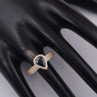 1.23 Ct Pear Sapphire 9K Gold Ring