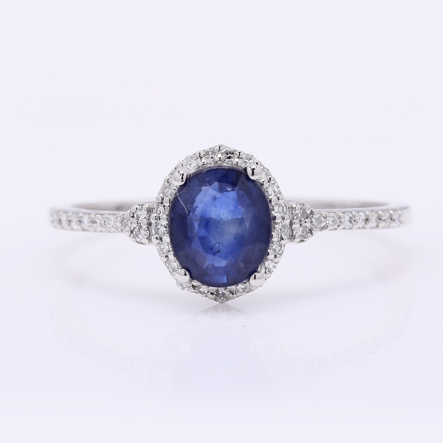 1.17 Ct Oval Mixed Cut Natural Sapphire 950 Platinum Ring