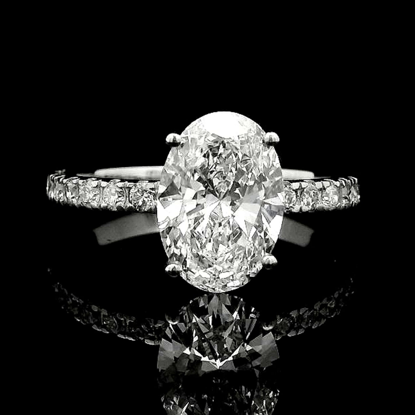 2.36 Carats Lab Grown Diamond 950 Platinum Ring
