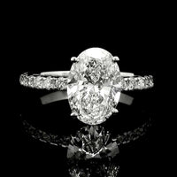 2.36 Carats Lab Grown Diamond 950 Platinum Ring