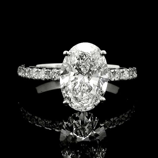 2.36 Carats Lab Grown Diamond 950 Platinum Ring