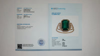 2.81 Ct Octagon Step Cut Natural Emerald 14K Gold Ring