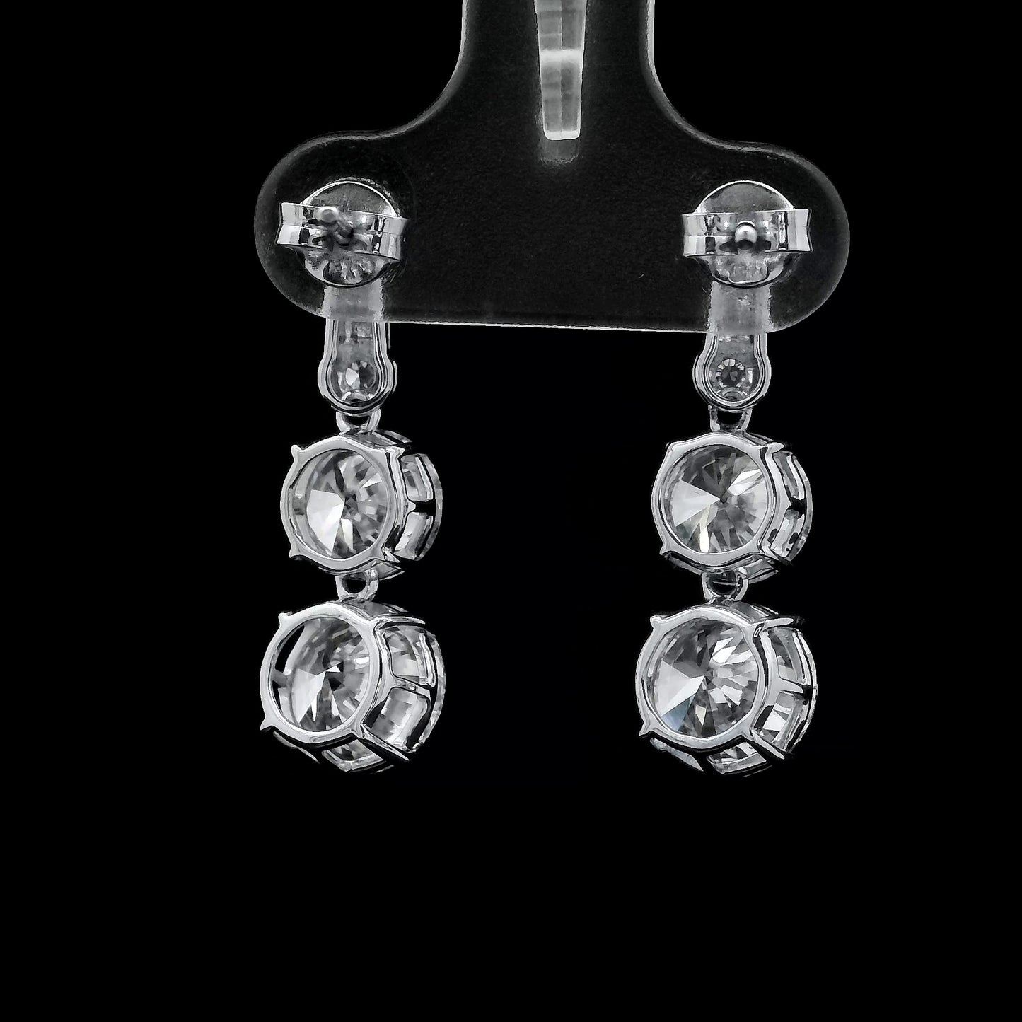 5.89 Ct Round Lab Grown Diamond 14K Gold Earrings