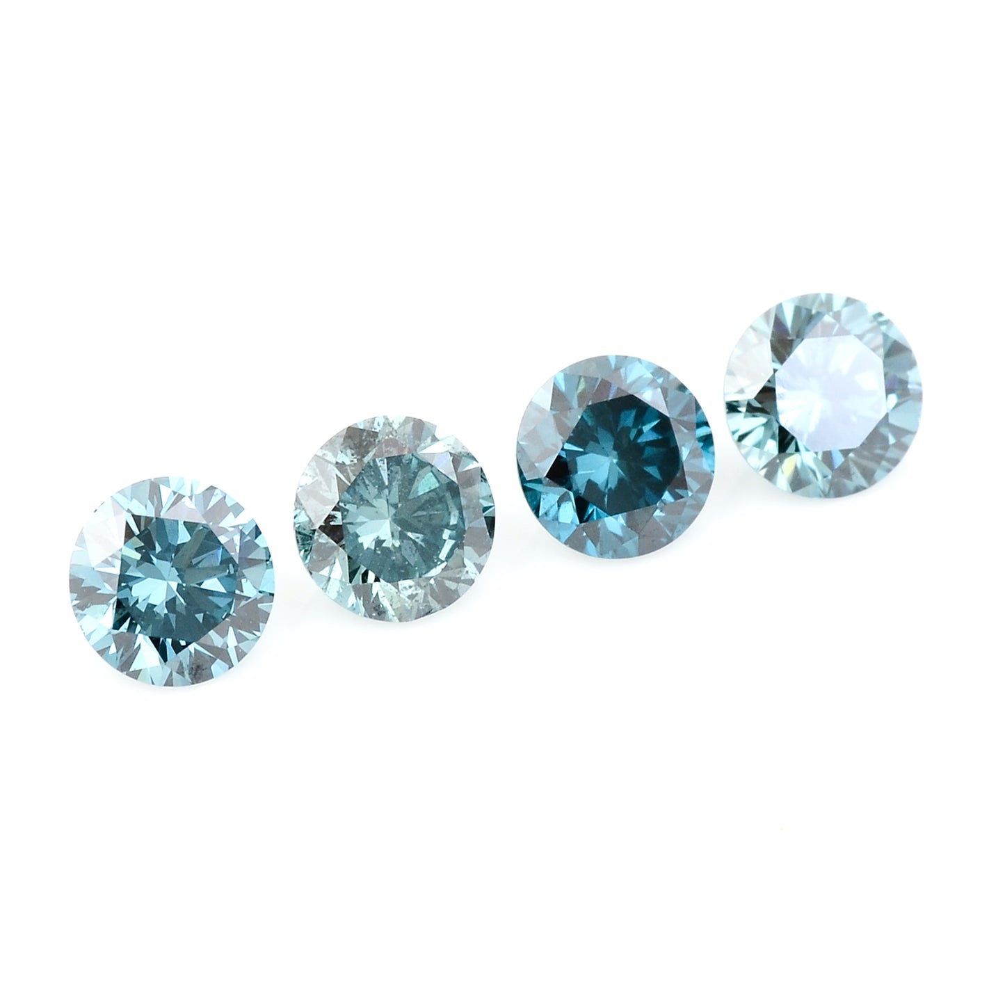 0.70 Blue Diamond Round Loose Gemstone