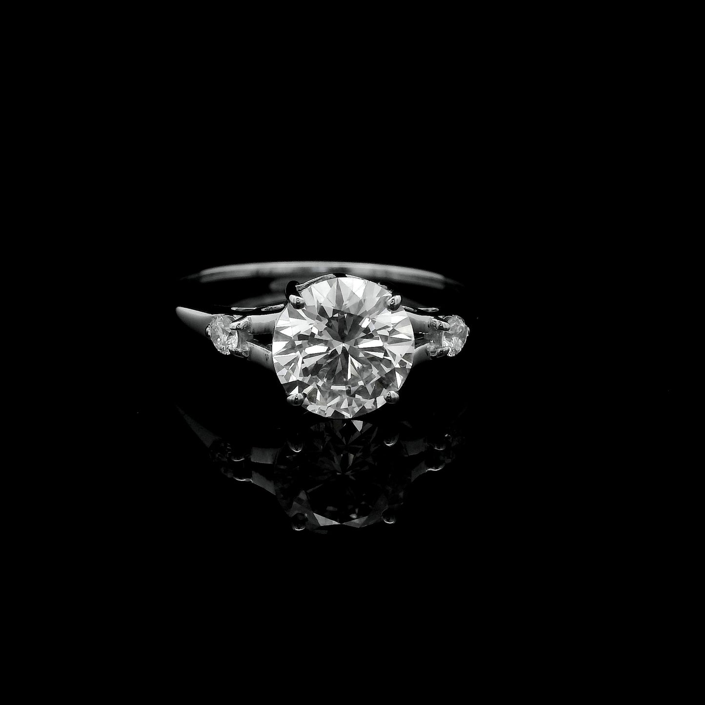 1.60 Ct Round Lab Grown Diamond 14K Gold Ring