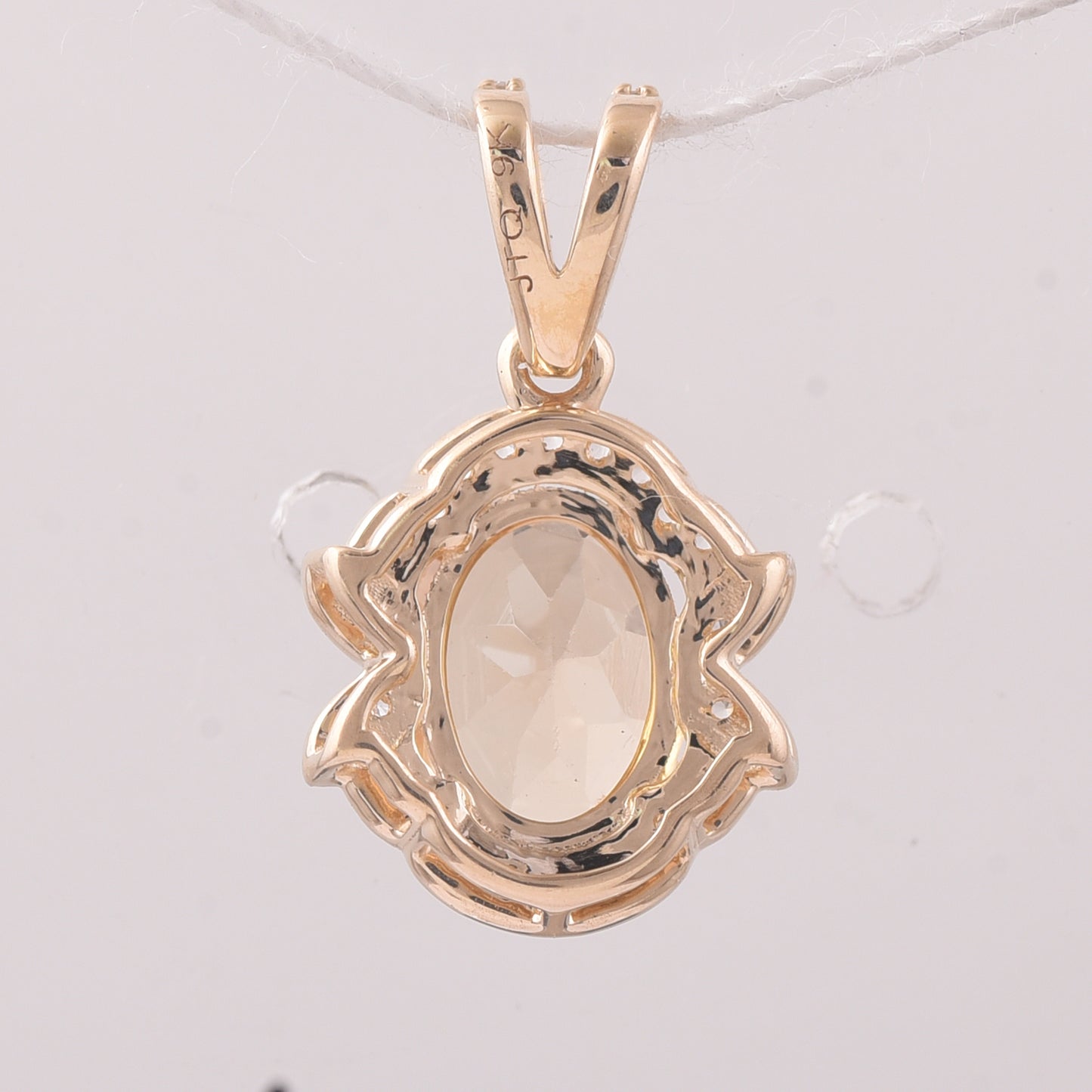 1.42 Ct Oval Tourmaline 9K Gold Pendant