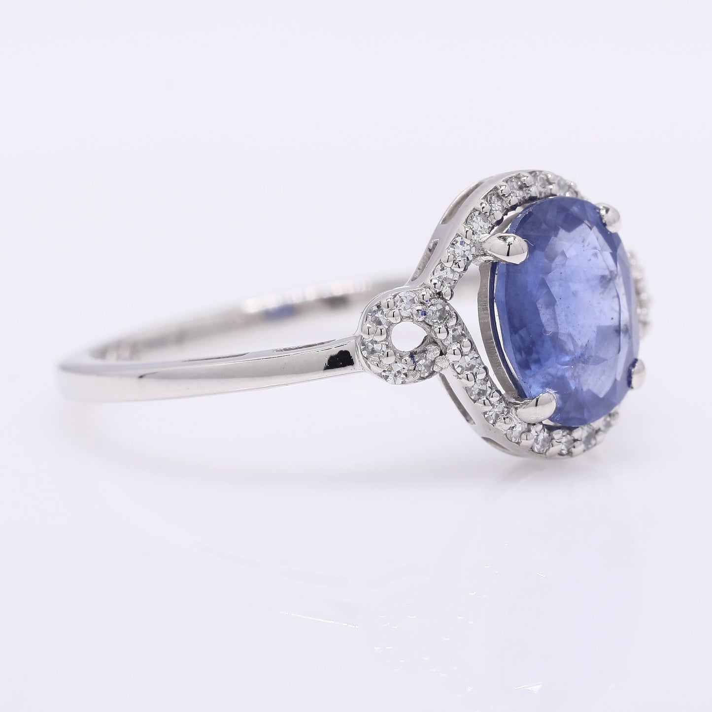 1.67 Ct Oval Mixed Cut Natural Sapphire 950 Platinum Ring