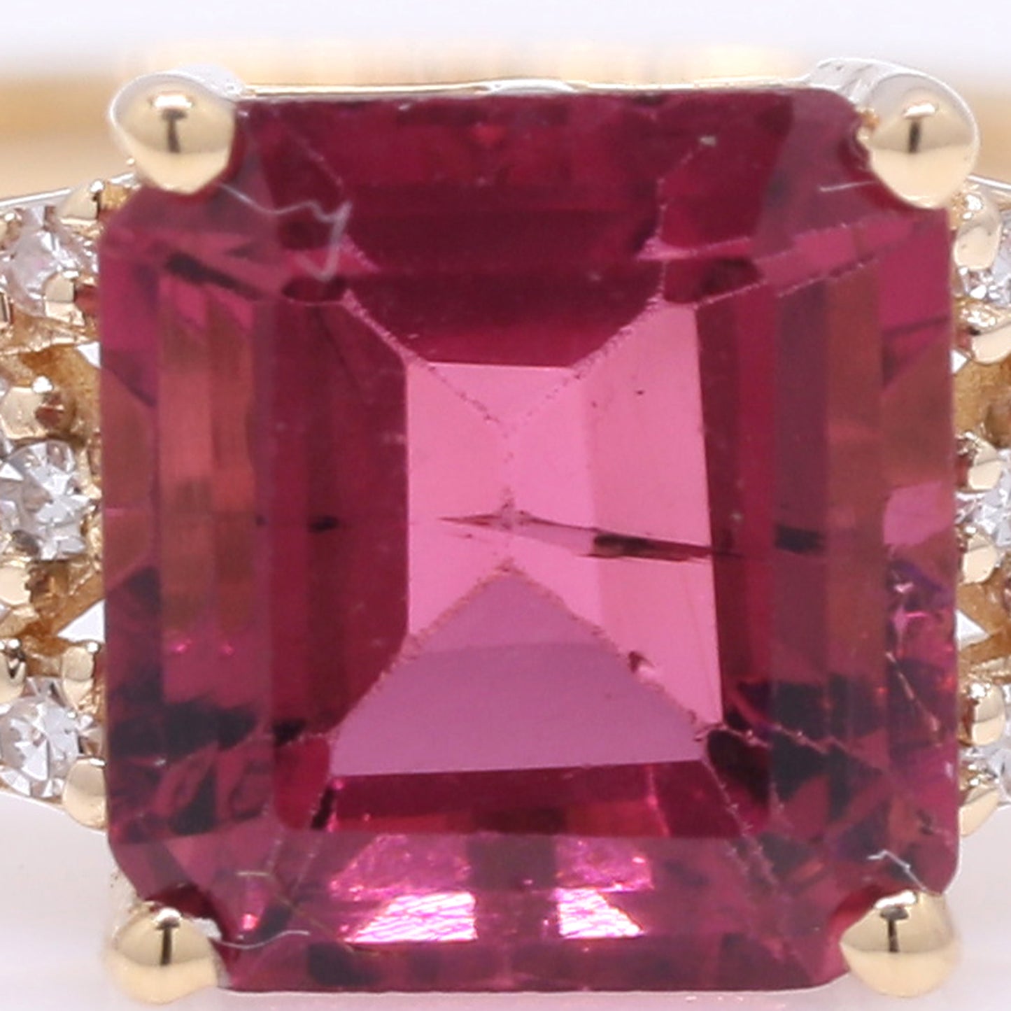 1.48 Ct Octagon Step Cut Natural Tourmaline 14K Gold Ring