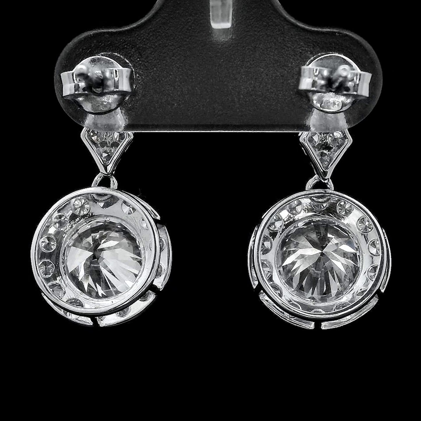 4.02 Ct Round Lab Grown Diamond 14K Gold Earrings