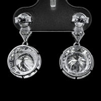 4.02 Ct Round Lab Grown Diamond 14K Gold Earrings