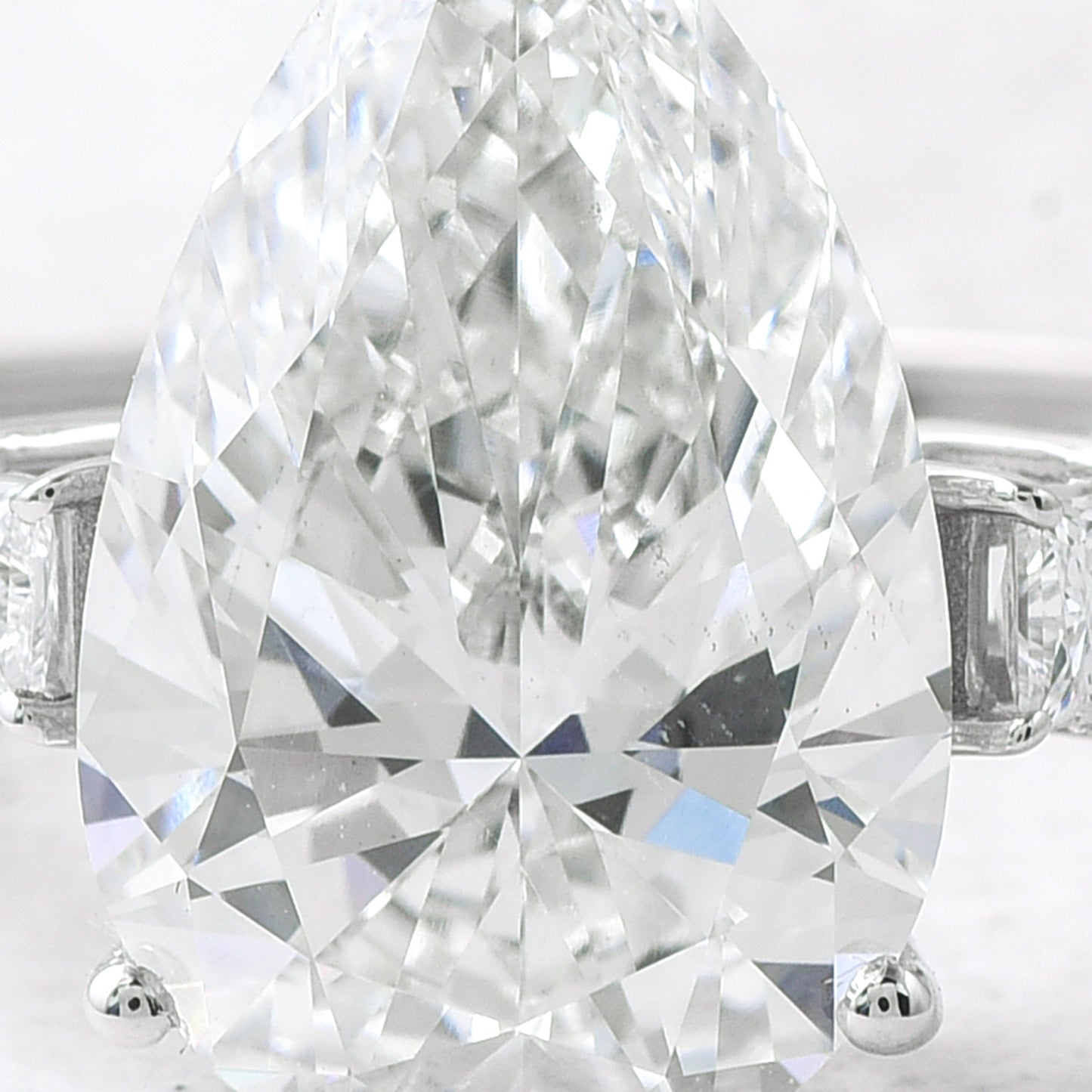 5.17 Ct Pear Lab Grown Diamond 14K Gold Ring