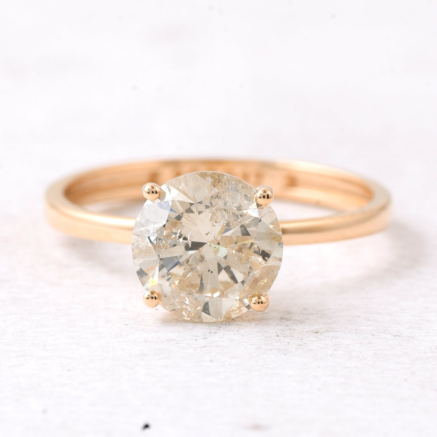 2.04 Ct Round Diamond 14K Gold Ring