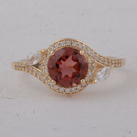 1.96 Ct Round Tourmaline 9K Gold Ring