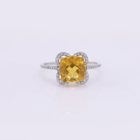 1.35 Ct Cushion Mixed Cut Natural Fire Opal 950 Platinum Ring