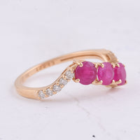 1.61 Ct Round Natural Ruby 14K Gold Ring
