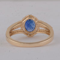 1.81 Ct Oval Sapphire 9K Gold Ring