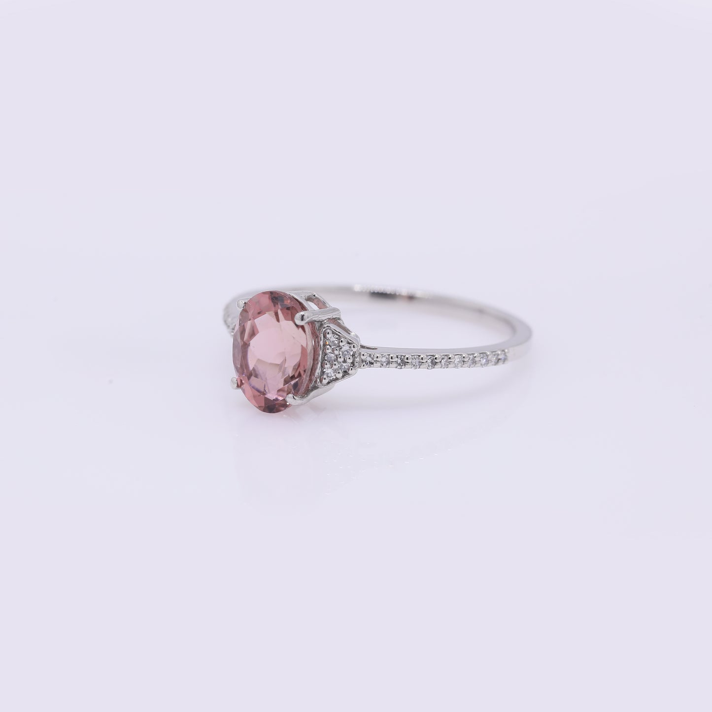1.49 Ct Oval Mixed Cut Natural Tourmaline 950 Platinum Ring
