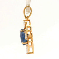 1.60 Ct Oval Sapphire 14K Gold Pendant