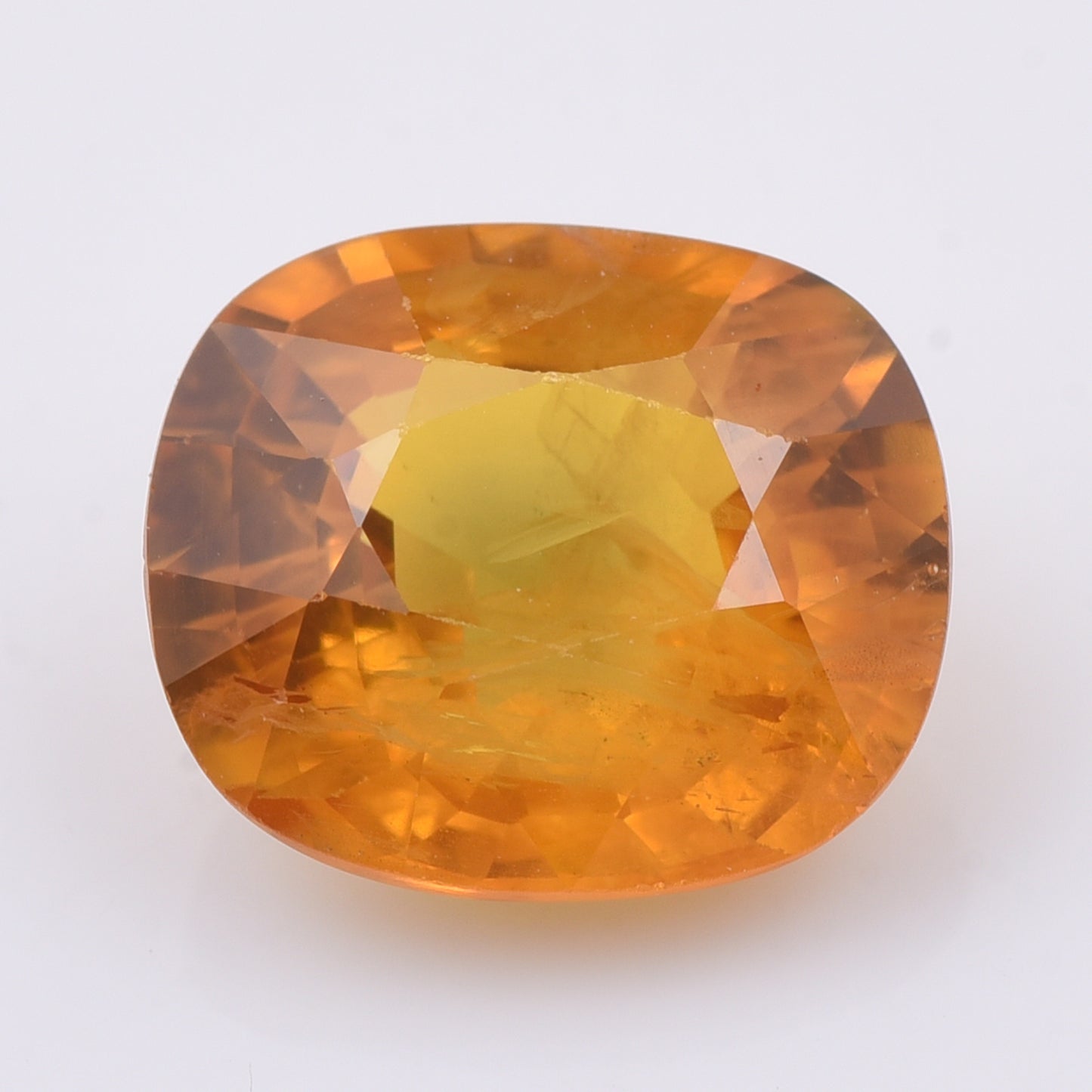 3.73 Natural Corundum Yellow Sapphire Rectangular Cushion Mixed Cut Gemstone
