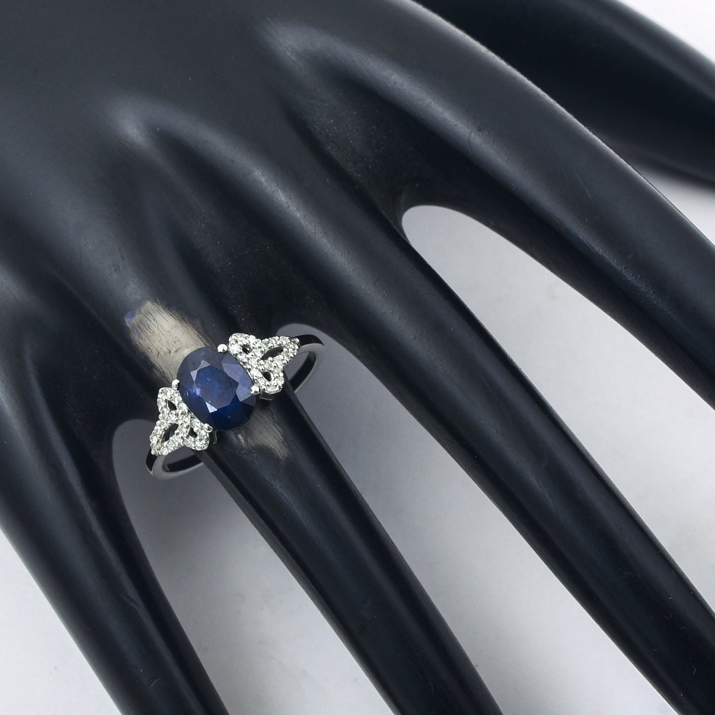1.73 Ct Oval Mixed Cut Natural Sapphire 950 Platinum Ring