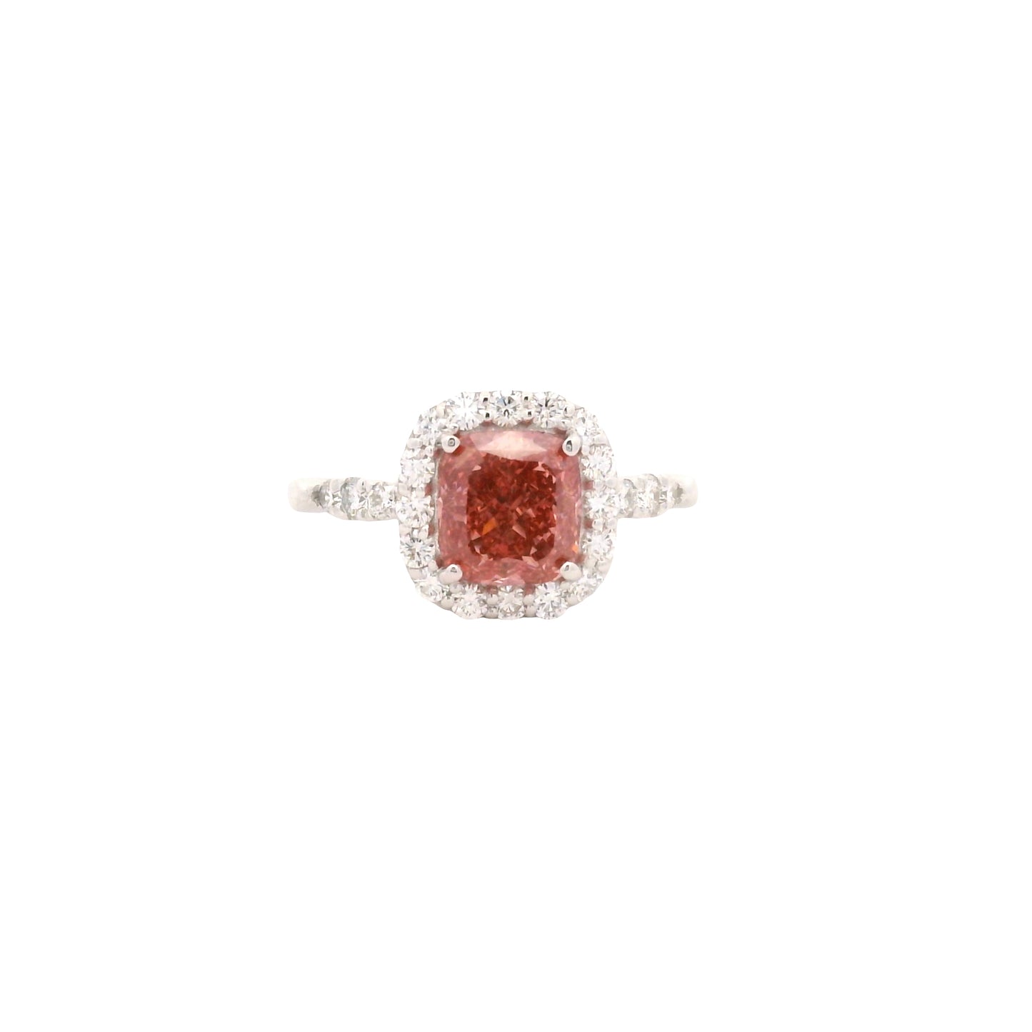 2.57 Carats Pink Lab Grown Diamond 14K Gold Ring