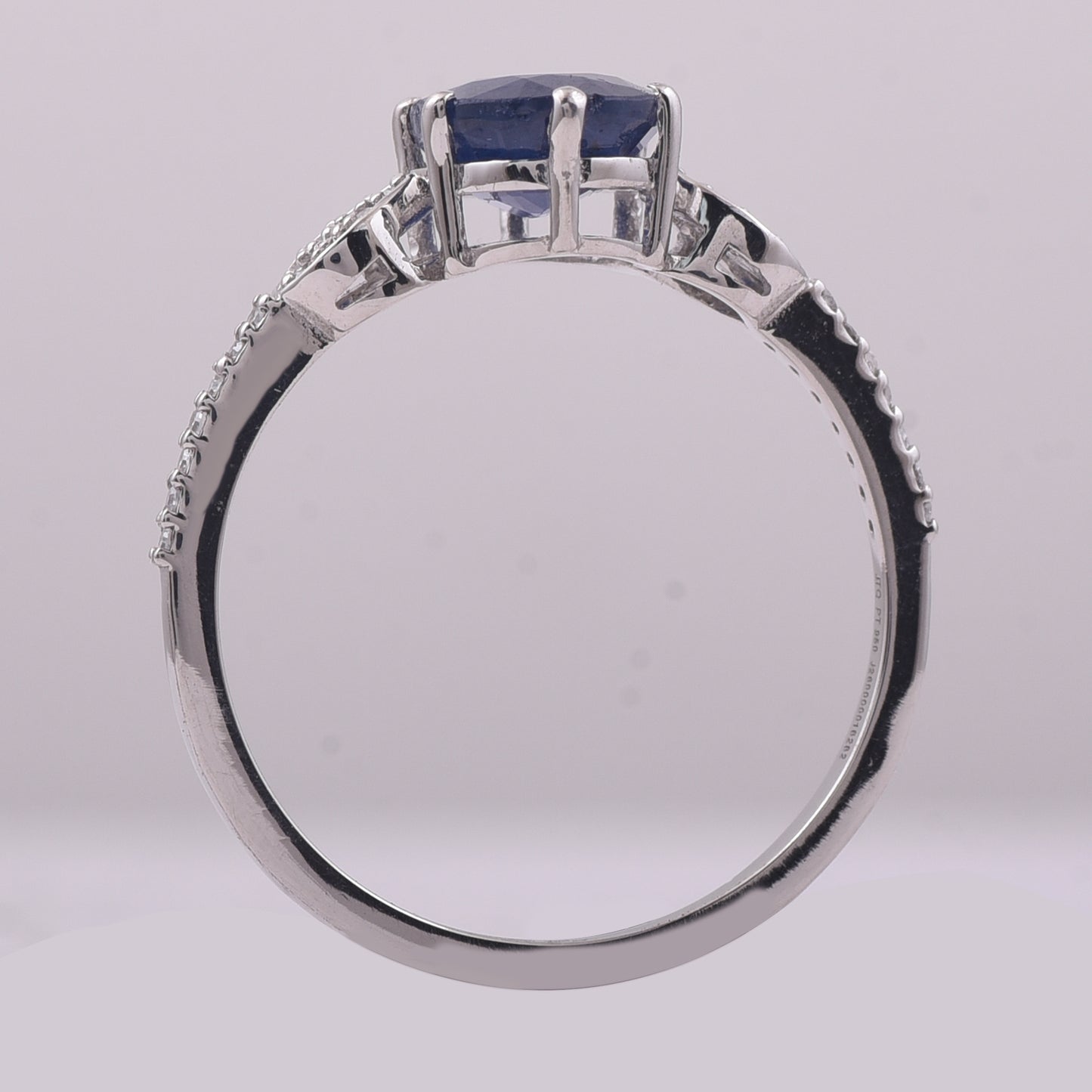 1.98 Ct Oval Mixed Cut Natural Sapphire 950 Platinum Ring