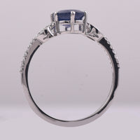 1.98 Ct Oval Mixed Cut Natural Sapphire 950 Platinum Ring