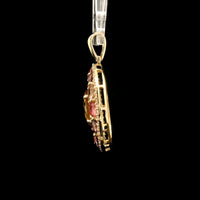 2.96 Ct Oval Tourmaline 14K Gold Pendant