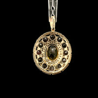 2.96 Ct Oval Tourmaline 14K Gold Pendant
