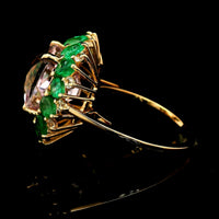 8.99 Ct Cushion Kunzite 14K Gold Ring