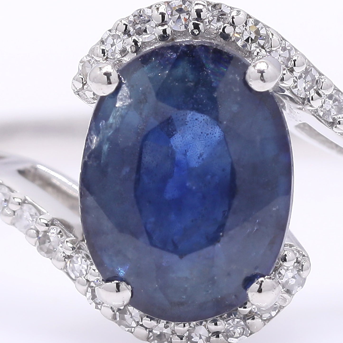 2.08 Ct Oval Mixed Cut Natural Sapphire 950 Platinum Ring