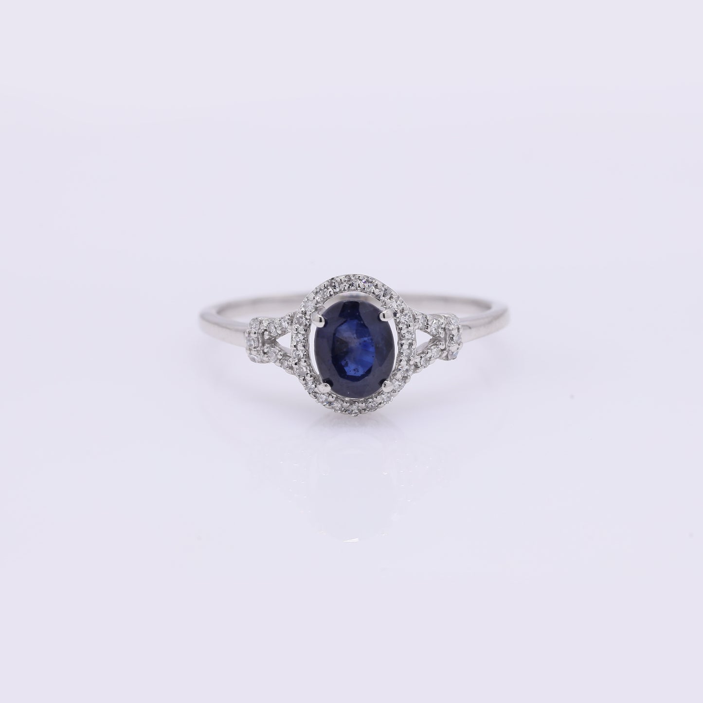 1.16 Ct Oval Mixed Cut Natural Sapphire 950 Platinum Ring